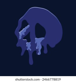 skull purple with liquid eps for aset graphic