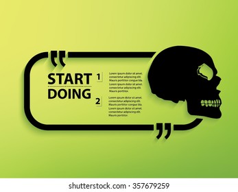 
Skull Quotation Mark Speech Bubble,design