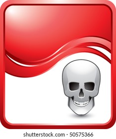 skull red wave backdrop