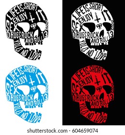 SKULL retro design 