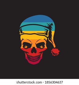 Skull retro tattoo style vector illustration