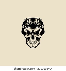 skull retro vintage logo vector