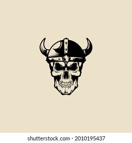 skull retro vintage logo vector
