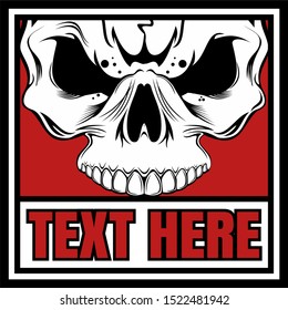 skull retro,vintage,detail hand drawing vector