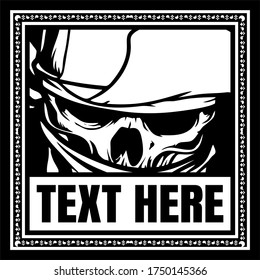 skull retro,vintage,detail hand drawing,black background