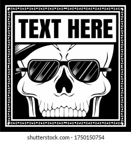 skull retro,vintage,detail hand drawing,black background