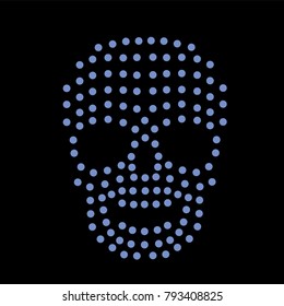 skull of rhinestones, vintage design t shirts