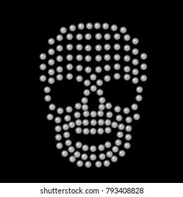 skull of rhinestones, vintage design t shirts
