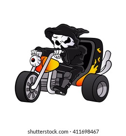 skull ride a big tricycle