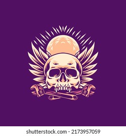 Skull Rider Illustration For Merchandise