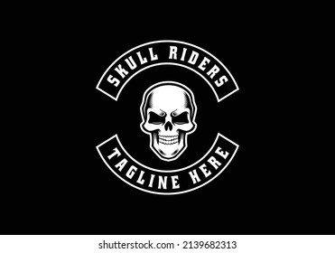 skull rider logo design. logo template