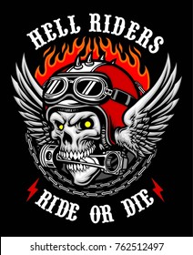 Skull Rider Motorcycle Helmet