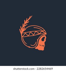 A skull rider with a pattern on it