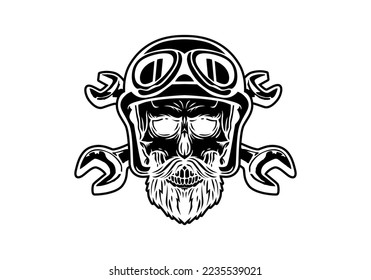 Skull Rider Vector Motorcycle 003
