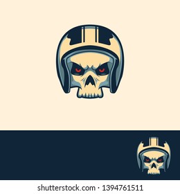 Skull Riders Design Logo Vector