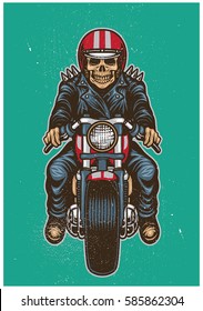 Skull Riding Cafe Racer