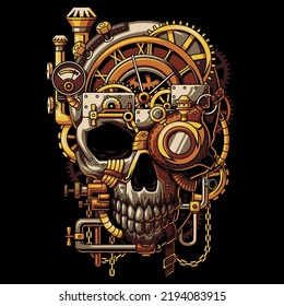 skull robot advanced technology of time