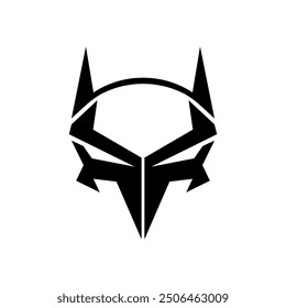 skull robot typography logo vector