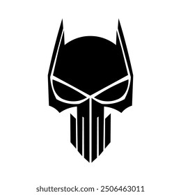 Vector de logotipo de tipografía de robot de cráneo