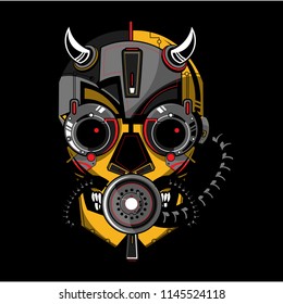 Skull Robot Vector Design