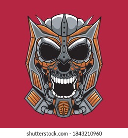Skull Robotics Vector. Perfekt für T-Shirts, Aufkleber, etc.