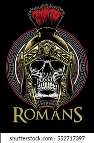 Skull of roman warrior