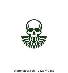 Skull roots logo for sale.