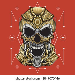 Skull Sacred Basic Geometry. Perfect for T-shirt designs, stickers, logos, etc.