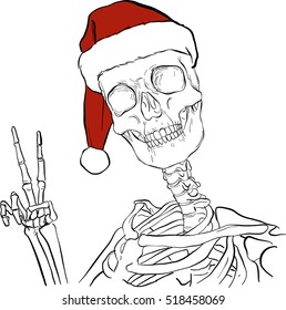 Skull santa claus, Christmas