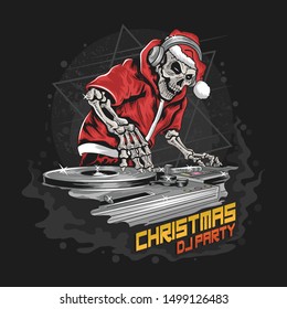 SKULL SANTA CLAUS WITH CHRISTMAS DJ PARTY 