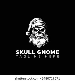 Skull Santa pirate vector illustration logo design template 