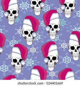 skull Santa - vector illustration