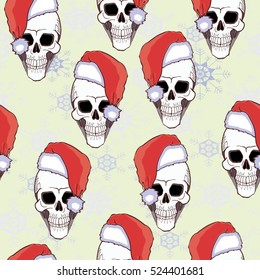 skull Santa - vector illustration
