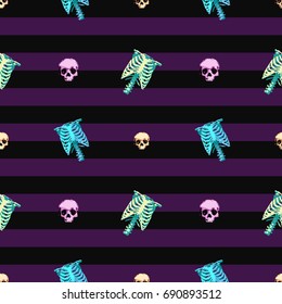 Skull and sceleton pattern color