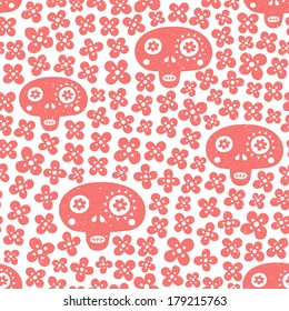 skull seamless background