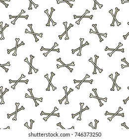 skull seamless doodle pattern