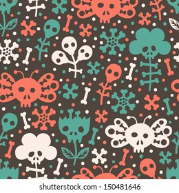 skull seamless pattern 