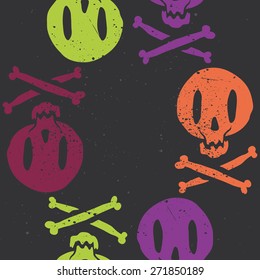 Skull seamless pattern