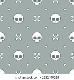 skull seamless pattern background design