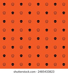 Skull Seamless Pattern for Halloween Background