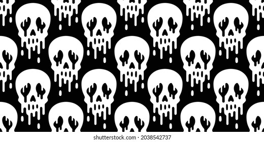 skull seamless pattern Halloween ghost crossbones vector pirate cartoon repeat wallpaper scarf isolated tile background gift wrapping paper doodle illustration symbol black design