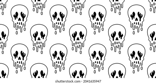 skull seamless pattern Halloween ghost crossbones vector pirate cartoon repeat wallpaper scarf isolated tile background gift wrapping paper doodle illustration symbol design