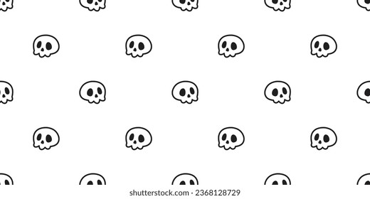 skull seamless pattern Halloween mask ghost spooky bone vector cartoon doodle gift wrapping paper tile background repeat wallpaper scarf isolated devil evil illustration design
