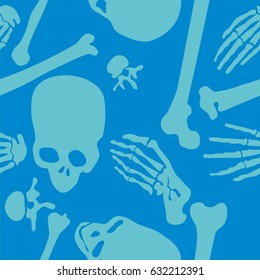 Skull, Seamless pattern with image a skull, Day of The Dead