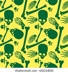 Skull, Seamless pattern with image a skull, Day of The Dead