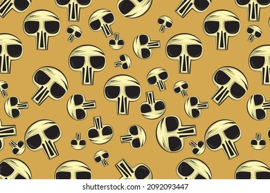 skull Seamless pattern suitable to print on textile or to use for  background.