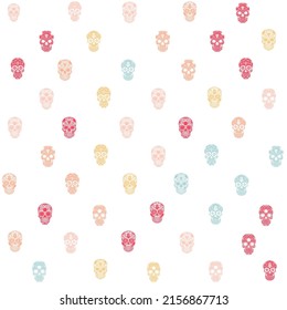skull seamless pattern, vector background texture