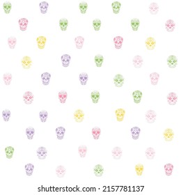 skull seamless pattern, vector background texture