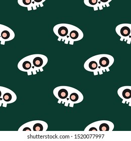 skull seamless Pattern vector Halloween isolated wallpaper background. skull seamless Pattern vector Halloween isolated wallpaper background
