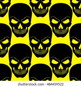 Skull seamless pattern vector illustartion